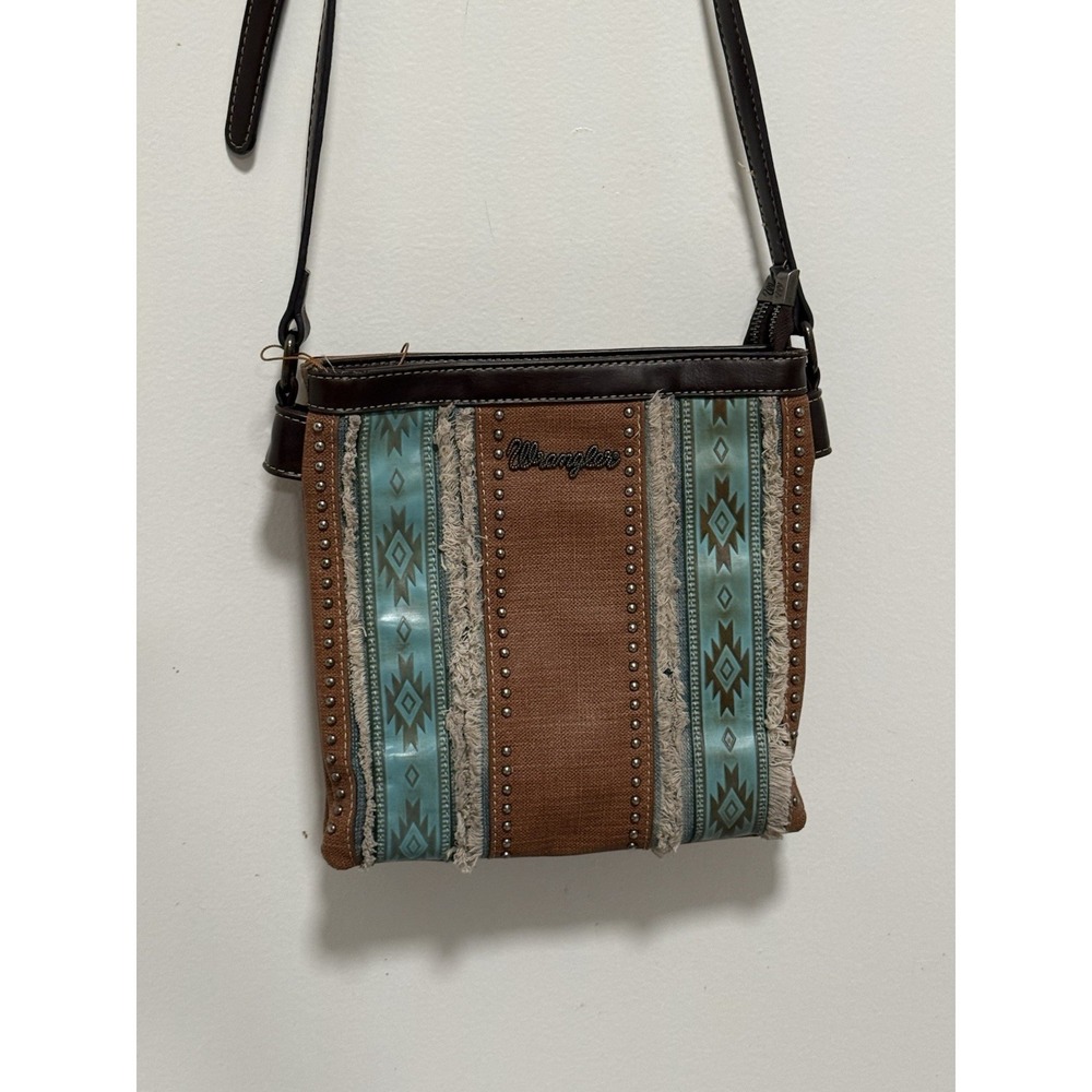 Wrangler Southwestern Printed Aztec Crossbody Canvas Tote Bag
